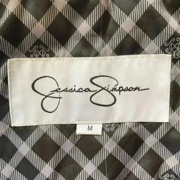 Jessica Simpson Chore Coat Padded  Utility Jacket Faux Fur Collar Black Medium - Picture 13 of 16